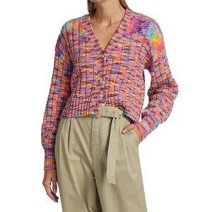 STAUD Multicolor Knit Cardigan